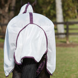 WeatherBeeta ComFiTec Essential Mesh II Combo Neck Fly Rug #colour_white-maroon-grey