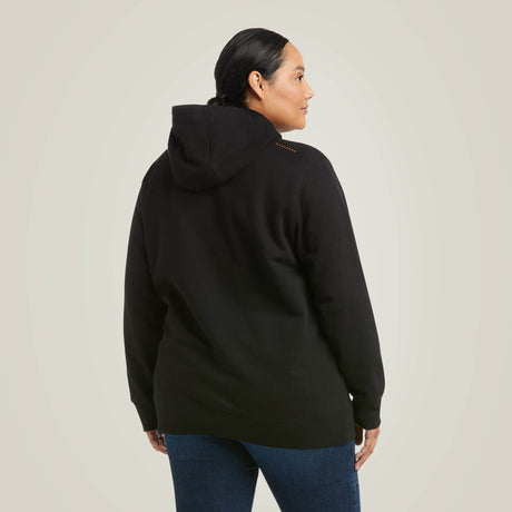 Ariat Women's Rebar Workman Graphic Hoodie - Black/Purple