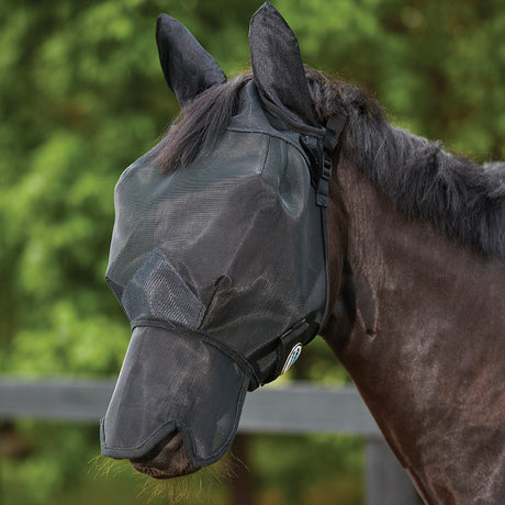 Weatherbeeta Comfitec Double Dart Deluxe Fly Mask With Ears And Nose #colour_black