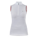 Shires Aubrion Arcaster Ladies Sleeveless Show Shirt #colour_pink-pinstripe