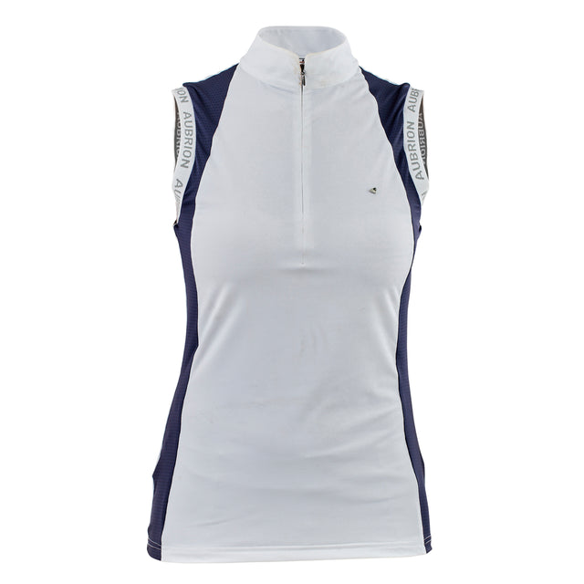 Shires Aubrion Newbel Ladies Sleeveless Show Shirt #colour_navy