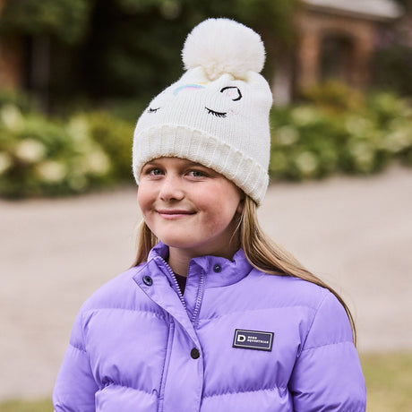 Dublin Kids Embriodered Unicorn Beanie #colour_white