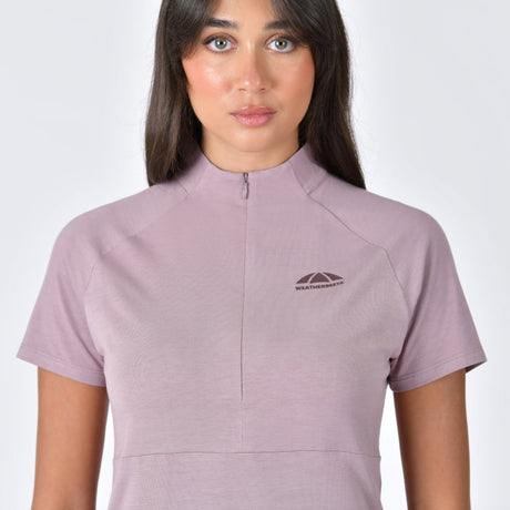 Weatherbeeta Ladies Bamboo Short Sleeve Performance Base Layer #colour_burnished-lilac