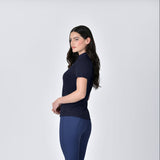 Weatherbeeta Ladies Bamboo Short Sleeve Performance Base Layer #colour_navy