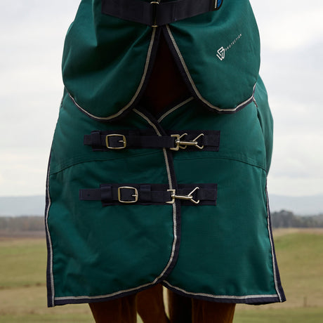 Weatherbeeta Comfitec Plus Dynamic 100G Detach-A-Neck Turnout #colour_forest-green-navy