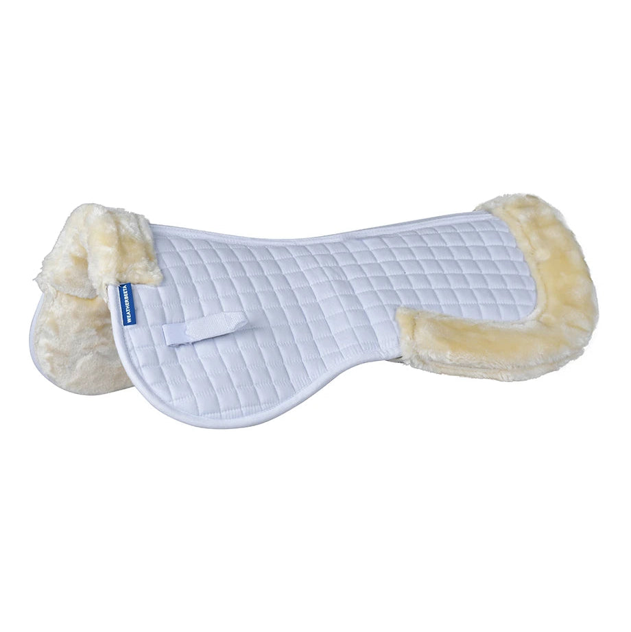 Weatherbeeta Prime Air-Tec Comfy Fleece Half Pad #colour_white