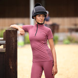 Shires Aubrion Ladies React Short Sleeve Base Layer #colour_mauve