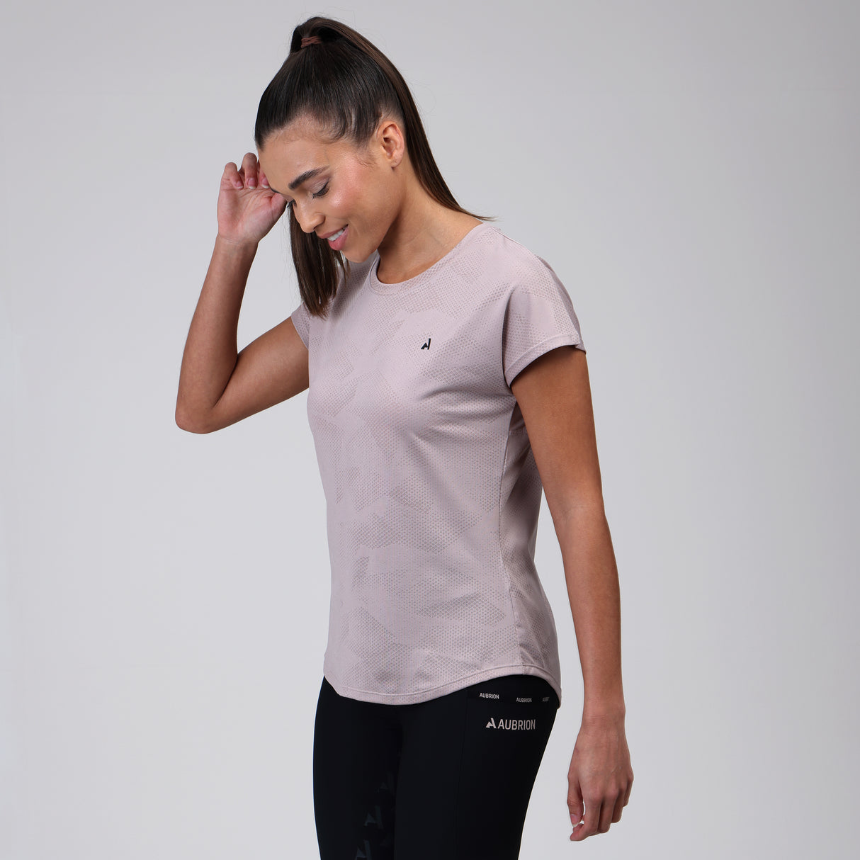 Shires Aubrion Ladies React Tech T-Shirt #colour_sand