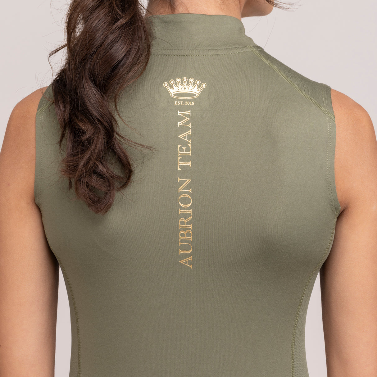 Shires Aubrion Ladies Team Sleeveless Base Layer #colour_moss