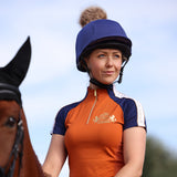 Shires Aubrion Ladies Team Short Sleeve Base Layer #colour_rust