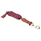 Shires Velociti Lusso Leather Lead Rope #colour_burgundy