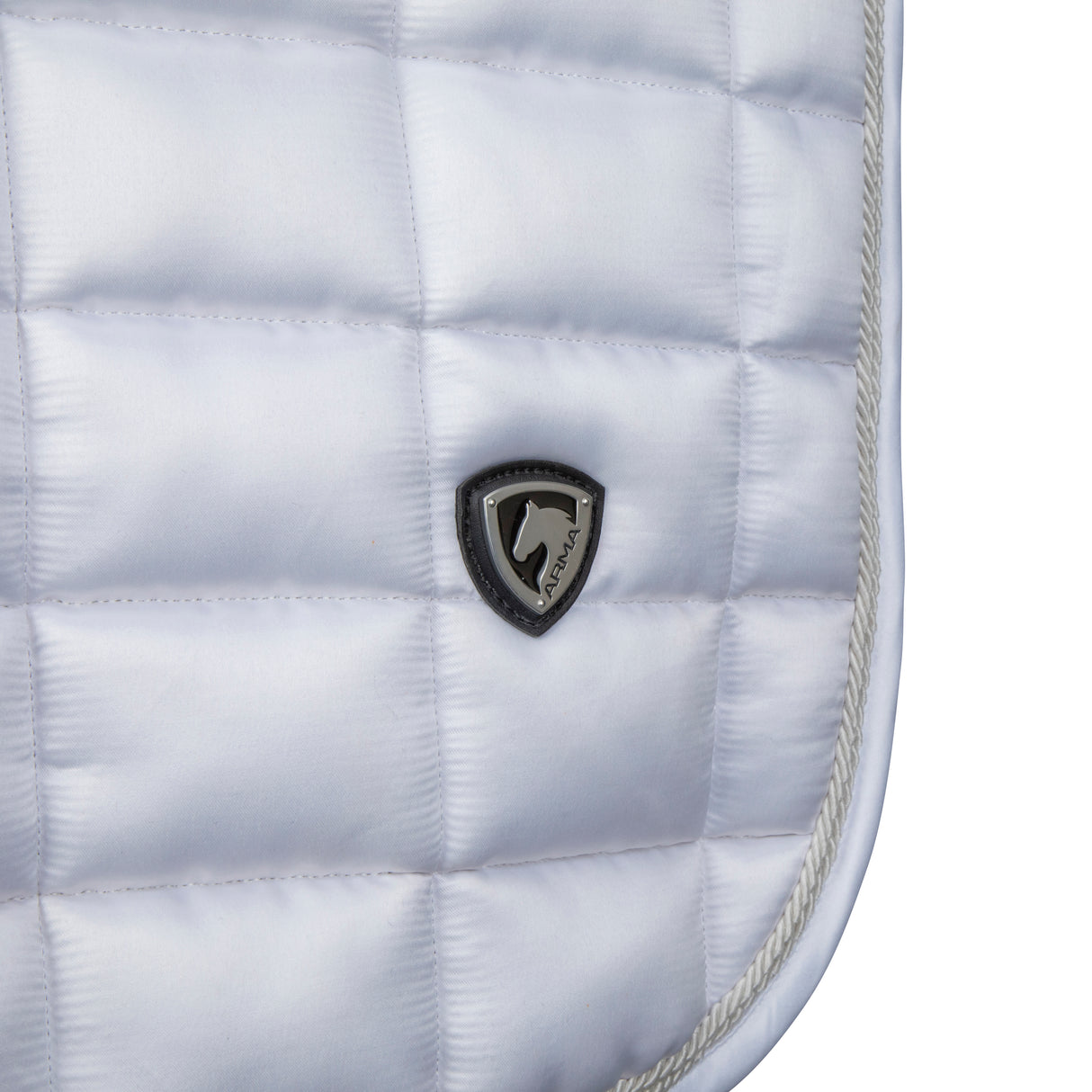 Shires ARMA Eltar Satin Dressage Saddlecloth #colour_white