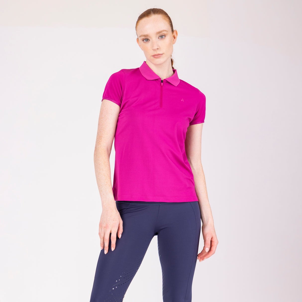 Shires Aubrion Ladies React Tech Polo #colour_fuchsia