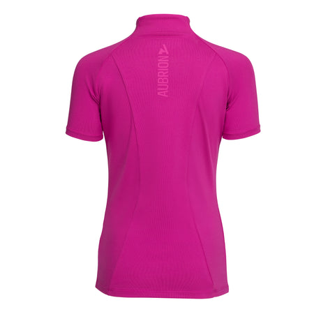 Shires Aubrion Young Rider React Short Sleeve Base Layer #colour_fuchsia