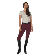 HKM Ladies Silicone Knee Patch Breeches -Livigno- #colour_bordeaux