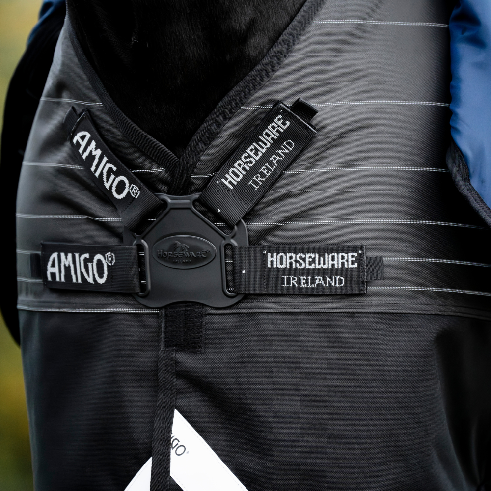 Horseware Ireland Amigo 1200D FieldSafe Reflectech Plus 50g Turnout Rug #colour_black-reflective-black