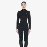 Equestro Women's Slim Fit Long Sleeve Base Layer #colour_black