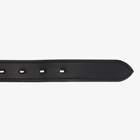 Equestro Leather Belt With Snaffle Bits #colour_black-silver
