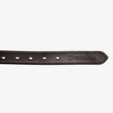 Equestro Leather Belt With Silver Clincher #colour_brown-gold