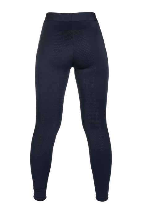 HKM Ladies Silicone Full Seat Riding Leggings -Isabella- #colour_deep-blue