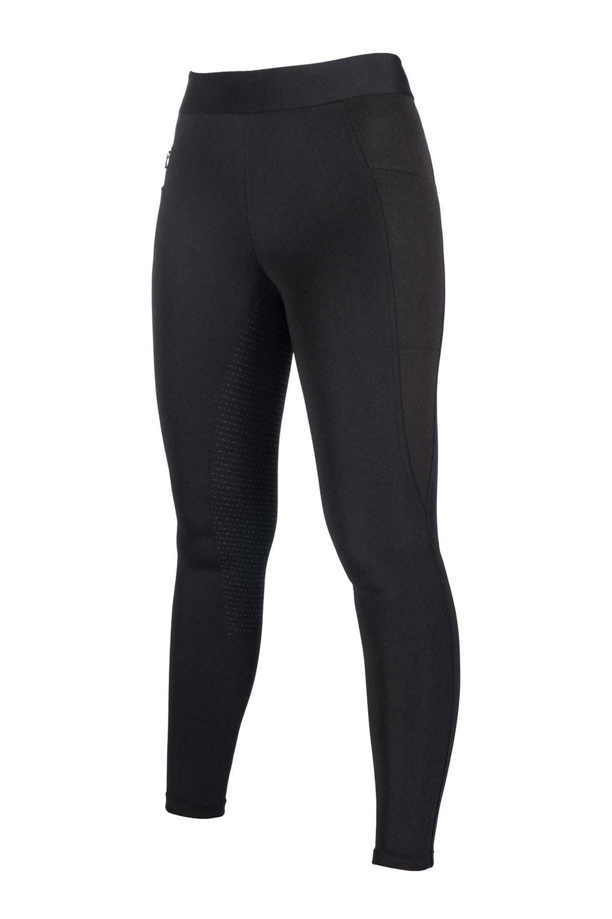 HKM Ladies Silicone Full Seat Riding Leggings -Isabella- #colour_black