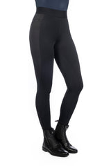 HKM Ladies Silicone Full Seat Riding Leggings -Isabella- #colour_black