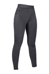 HKM Ladies Silicone Full Seat Riding Leggings -Isabella- #colour_grey