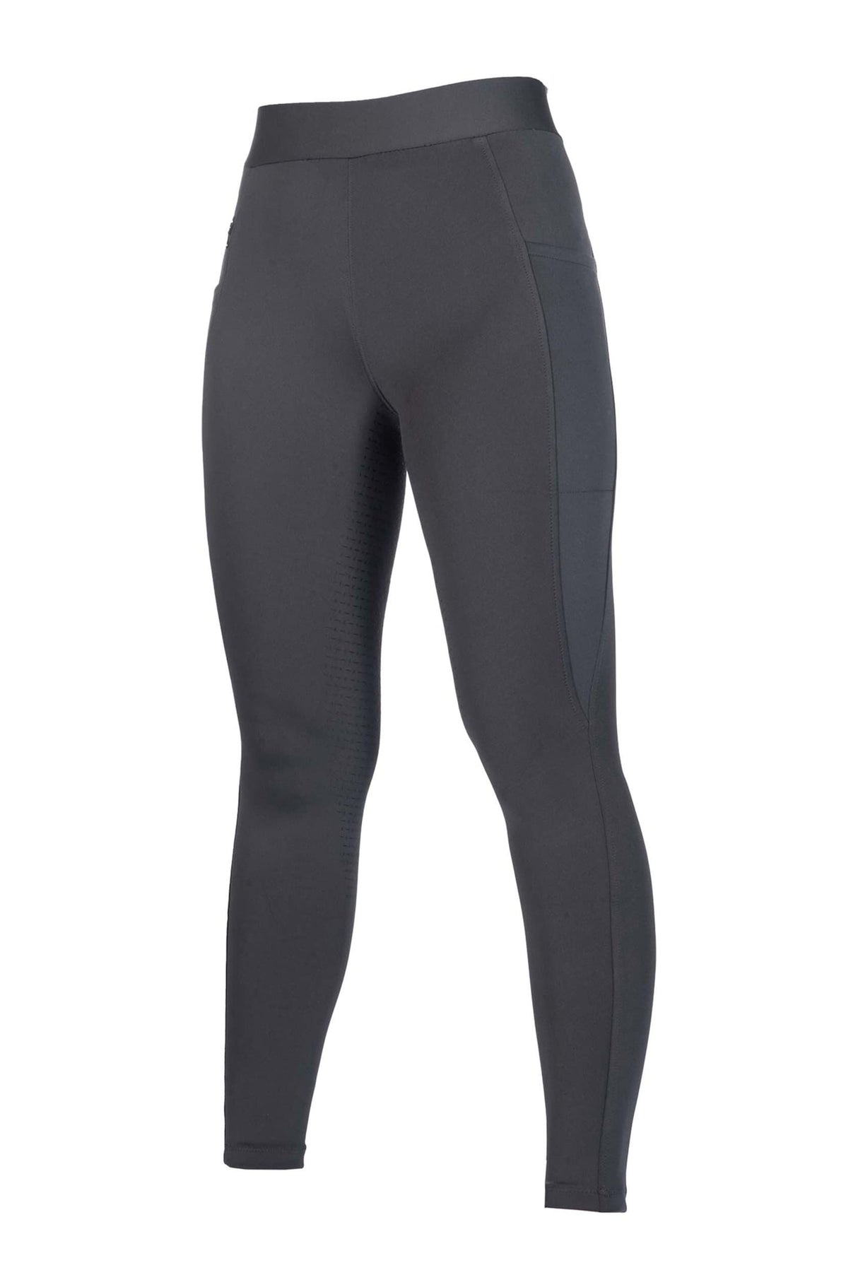 HKM Ladies Silicone Full Seat Riding Leggings -Isabella- #colour_grey