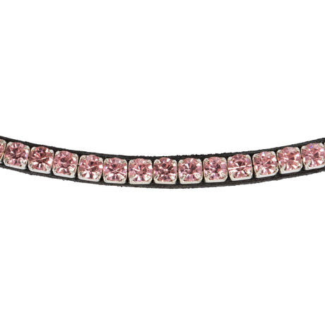 Acavallo Browband Calfskin & Round Crystals #colour_black-pink