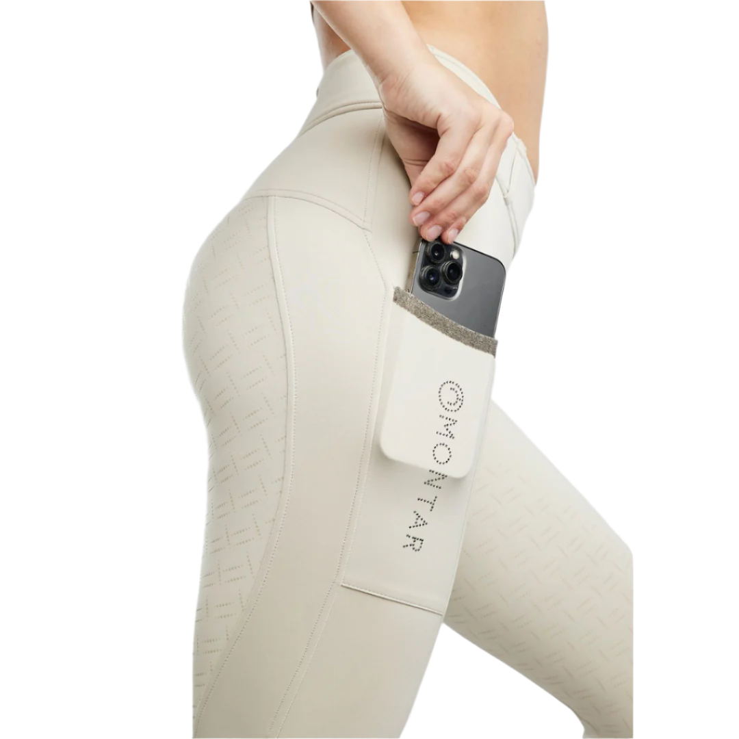 Montar MoGloria Caviar Tape Hybrid Pull-On Full Grip Riding Tights #colour_light-silver-grey