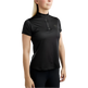 Montar MoBriella Short Sleeved Training Shirt with Gun Metal Crystals #colour_black