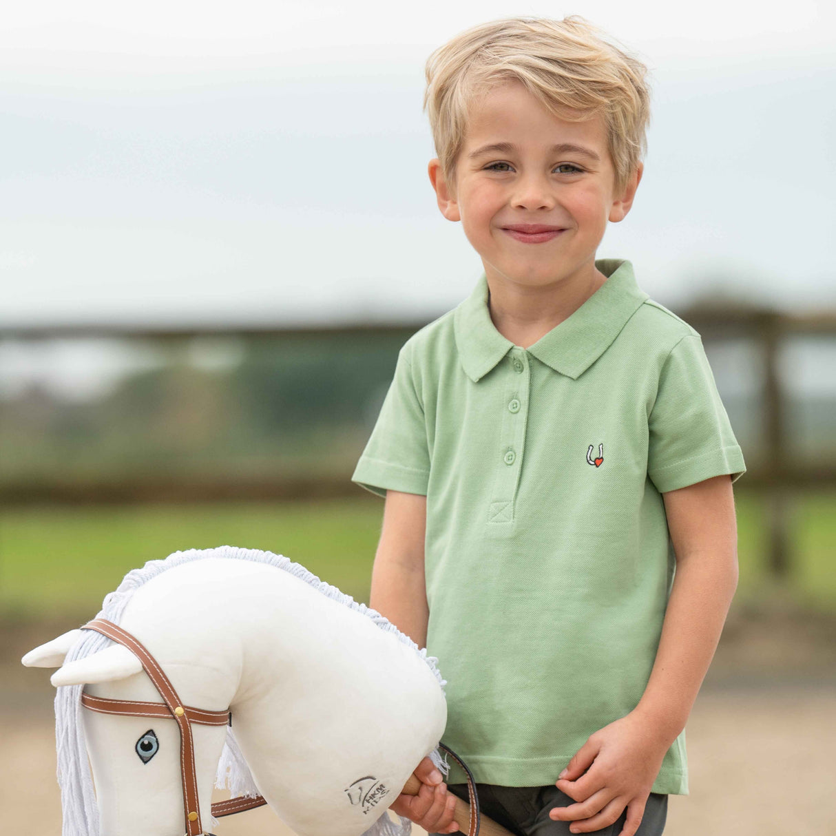 HKM Children's Polo Shirt -Claire- #colour_jade-green