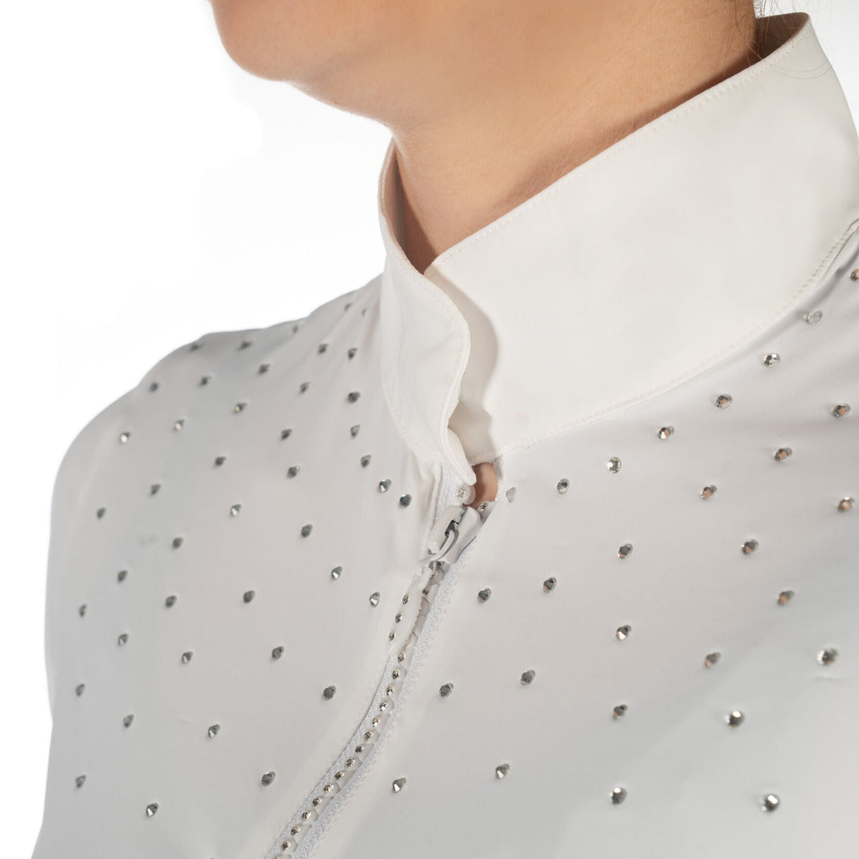 HKM Ladies Short Sleeve Competition Shirt -Skadi- #colour_white