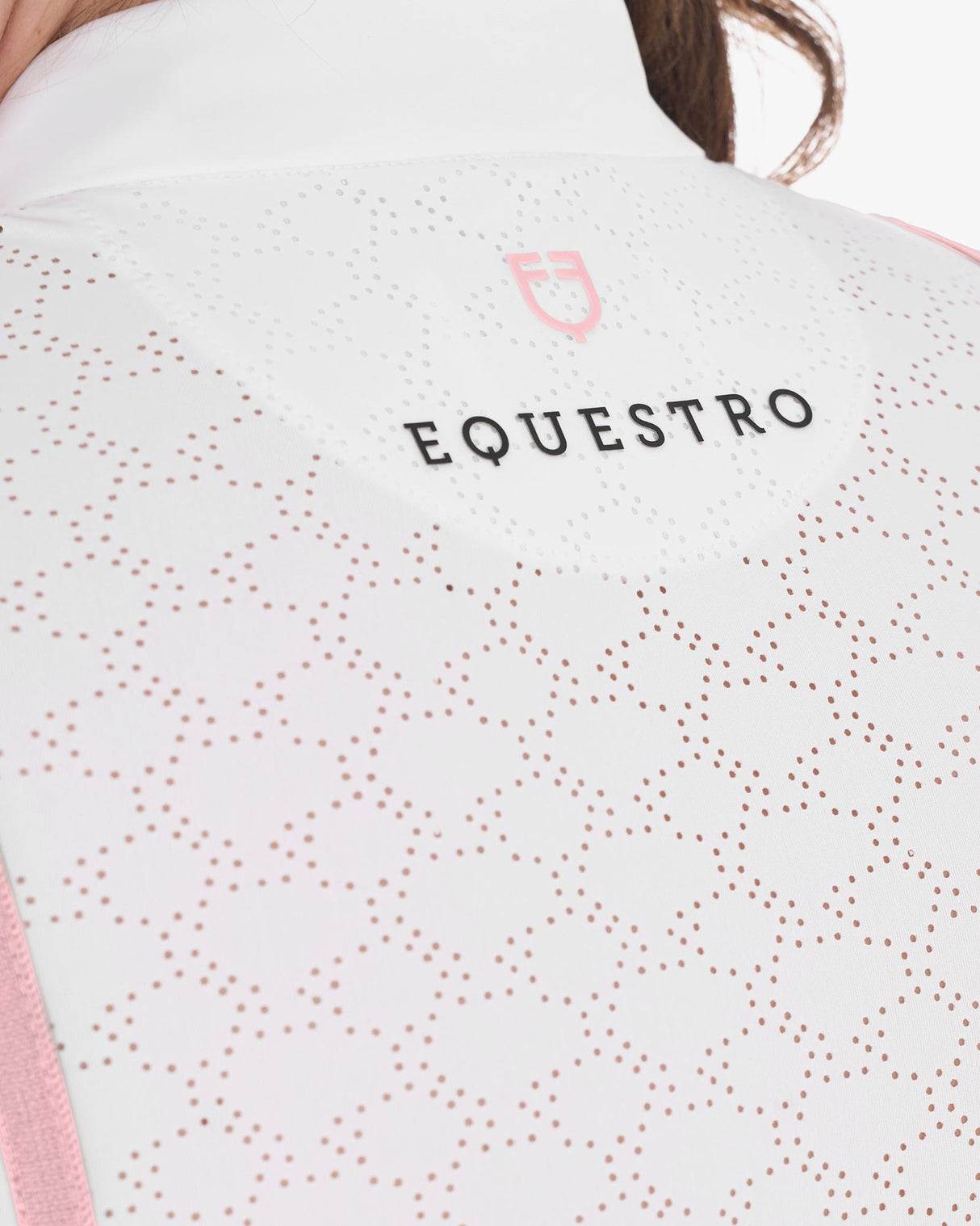 Equestro Women's Slim Fit Competition Polo Shirt With Chest Perforated Inserts