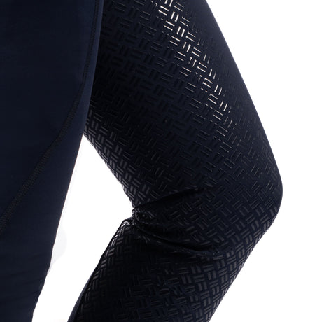 HKM Ladies Silicone Full Seat Riding Leggings -Rio- #colour_deep-blue