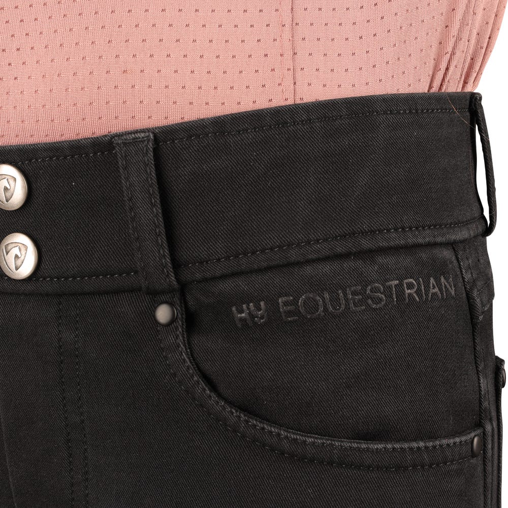 Hy Equestrian Elevate Mizs Denim Breeches #colour_black