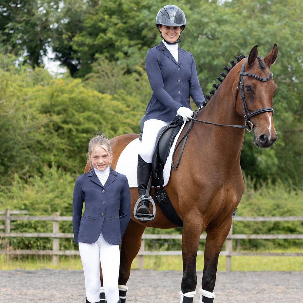 Hy Equestrian Roka Regal Show Jacket #colour_navy