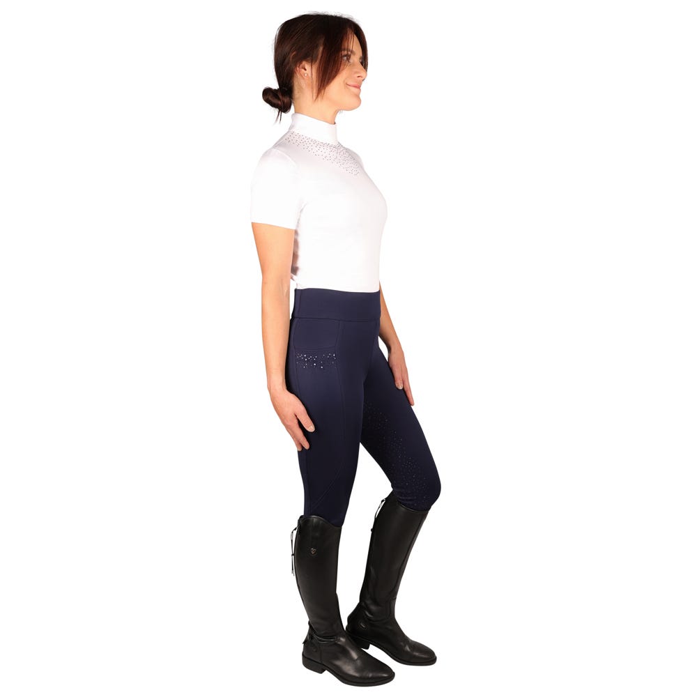 Hy Equestrian Roka Regal Riding Tights #colour_navy