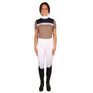 Hy Equestrian Ladies Elevate Allure Show Shirt #colour_navy-fossil-white