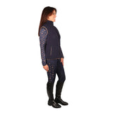Hy Equestrian Ladies Elevate Country Teddy Fleece Gilet #colour_navy