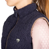 Hy Equestrian Elevate Country Mizs Teddy Fleece Gilet #colour_navy