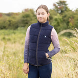 Hy Equestrian Elevate Country Mizs Teddy Fleece Gilet #colour_navy