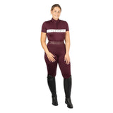 Hy Equestrian Ladies Elevate Allure Riding Tights #colour_berry
