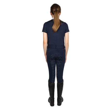 Hy Equestrian Children's Roka Reign Riding Tights #colour_navy