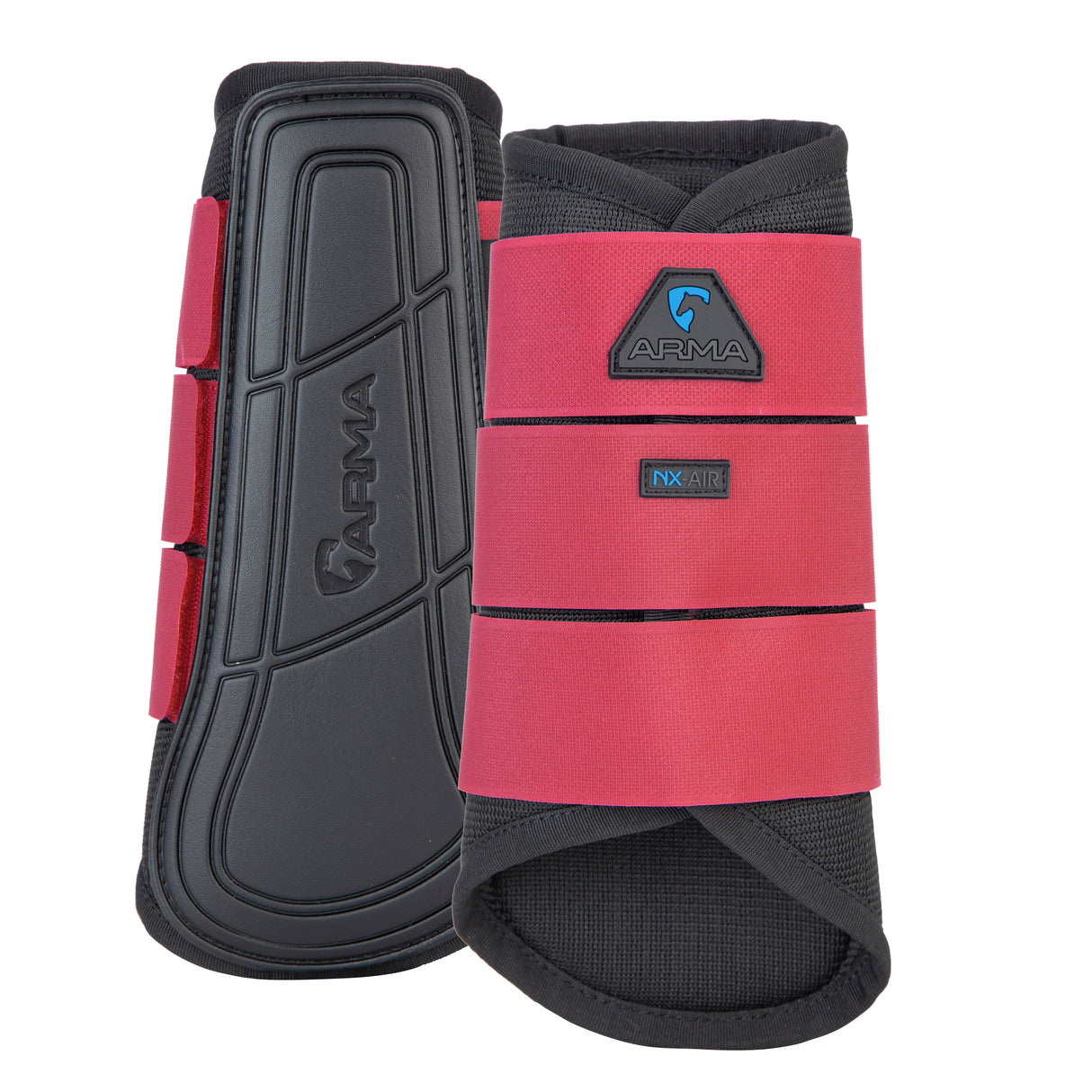 Shires ARMA Air Motion Brushing Boots #colour_black-raspberry