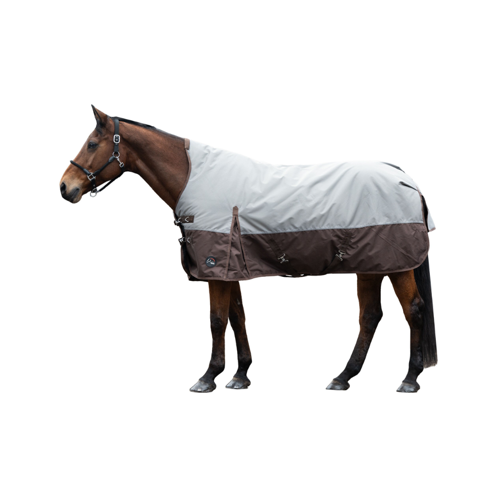 HKM 600D Fleece Lined Highneck Rug -Norwich- #colour_beige-brown