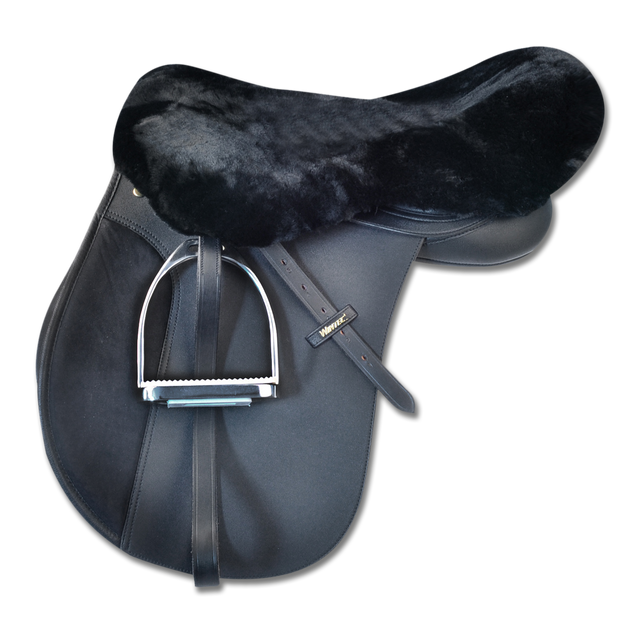 Waldhausen Real Lambskin-Saddle Seat Cover #colour_black