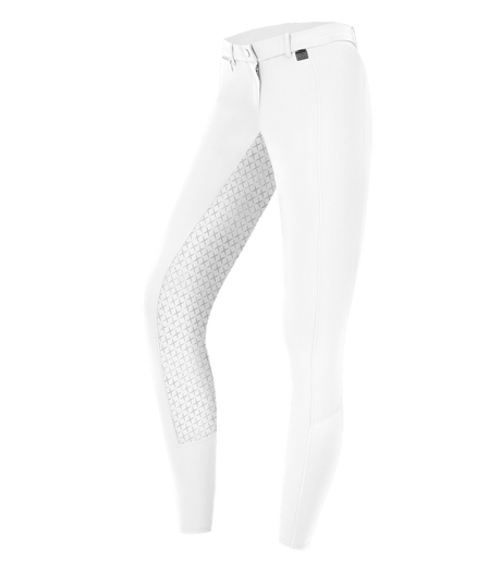 E.L.T Micro Ladies Sport Silicone Riding Breeches #colour_white