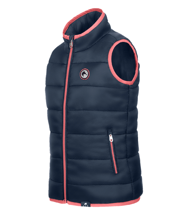 E.L.T Lucky Lou Children's Quilted Vest #colour_night-blue