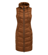 E.L.T Ostende Ladies Lightweight Long Gilet #colour_cinnamon